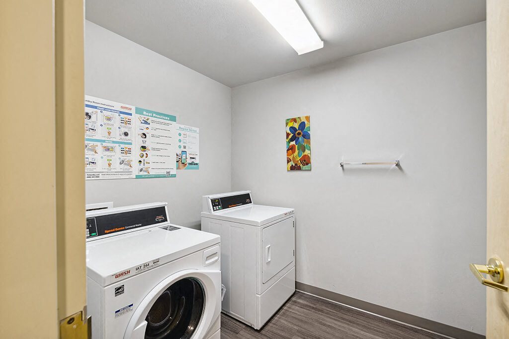 Laundry at Ballinger Court Senior Apartments in Edmonds WA